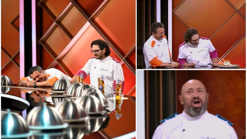 Sorin Bontea, Florin Dumitrescu și Cătălin Scărlătescu au degustat preparatele de la duelul din ediția 20 a emisiunii Chefi la cuțite sezonul 12