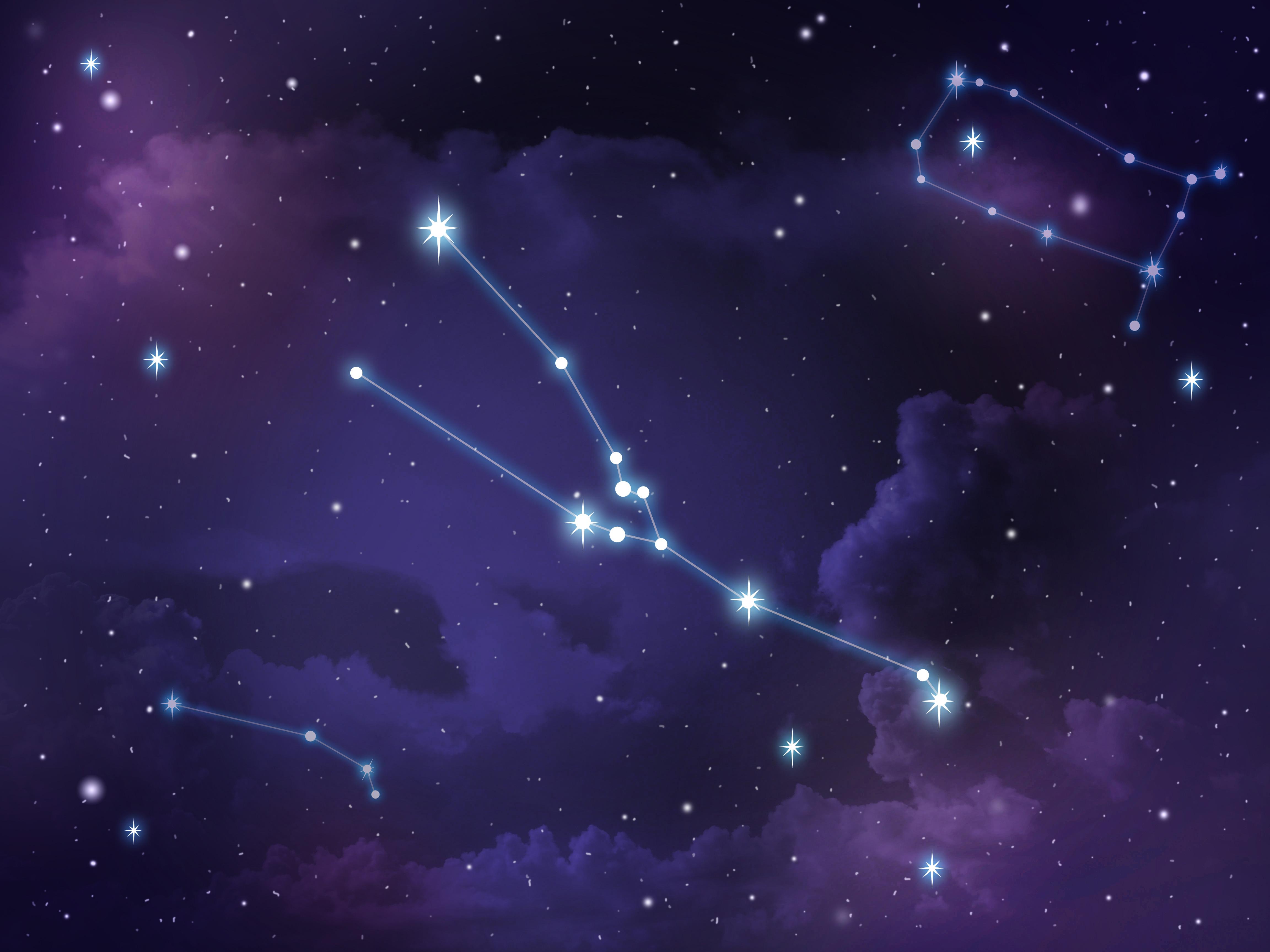 Imagine în care apare constelația zodiei Taur.