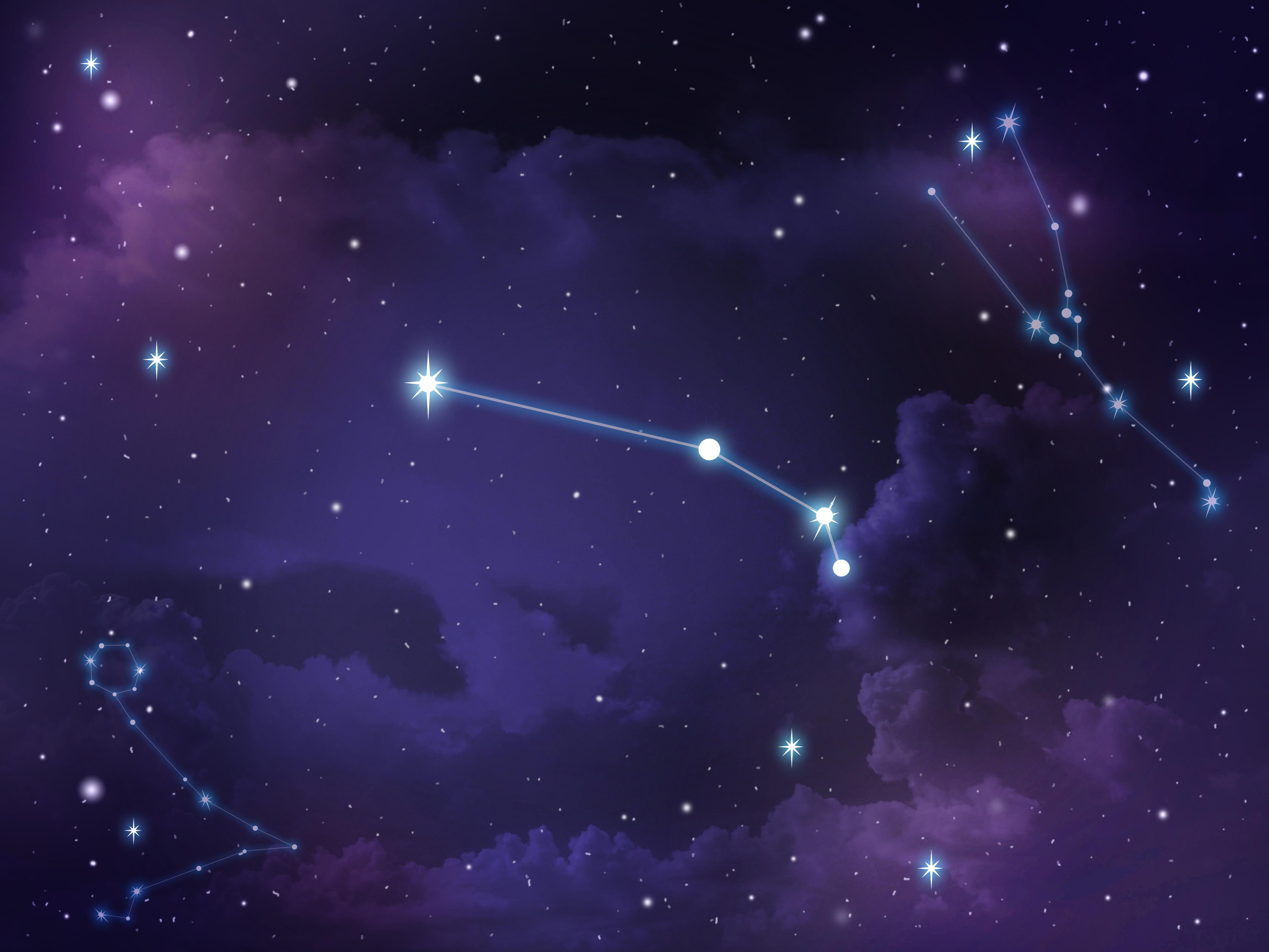 Imagine în care apare constelația zodiei Berbec.