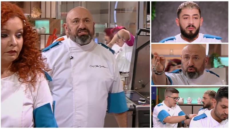 Colaj cu Cătălin Scărlătescu și Cosmin Berki în ipostaze diferite la Chefi la cuțite