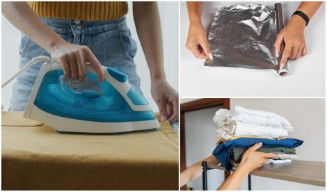 Ce se întâmplă dacă folosești folie de aluminiu la călcatul hainelor. O femeie a filmat totul și a arătat dovada