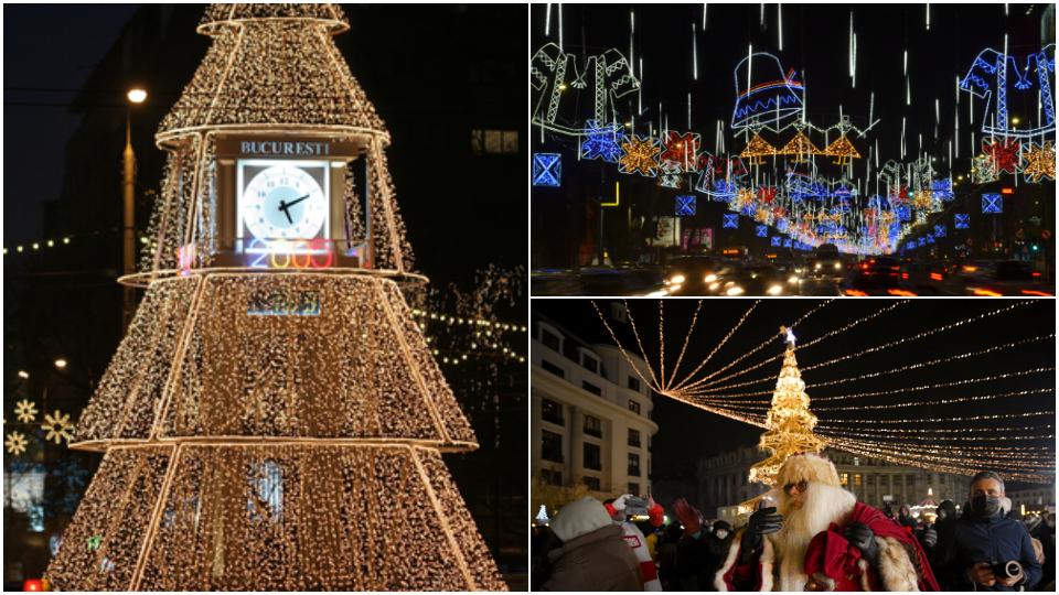 Când se aprind luminițele de Crăciun în 2023 în București și în țară