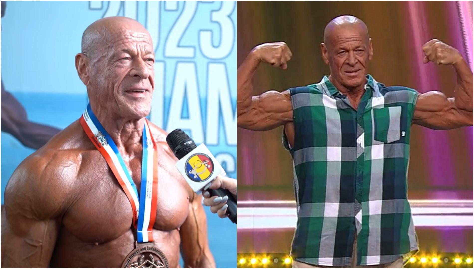La 73 de ani, Vasile Șerban a urcat pe podium la Campionatul Mondial de Culturism. Ce mesaj a transmis pensionarul culturist
