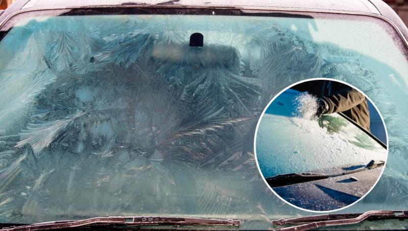 A venit iarna iar șoferii se cofruntă mereu cu gheața care se formează pe parbrizul mașinii lor.