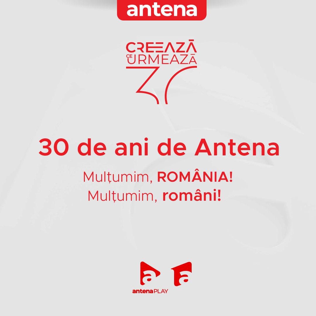 Aniversare 30 de ani Antena 1  mesaj