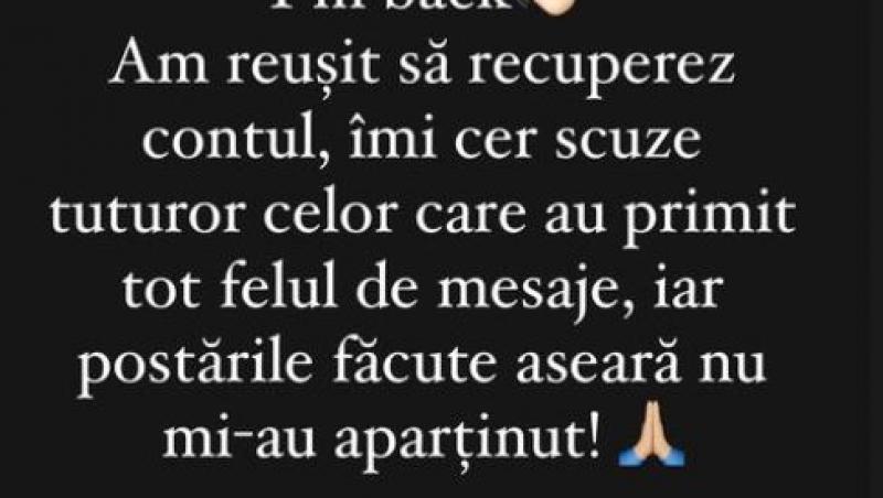 Mesajul transmis de Gabriela, fosta concurentă din sezonul 6 Mireasa, pe Instagram