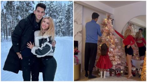 Andreea Bălan și Victor Cornea au împodobit 2 brazi de Crăciun alături de fiicele aristei. Cântăreața a imortalizat momentul