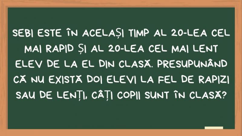 Întrebarea de școală generală la care un adult nu reușește să răspundă în 20 de secunde