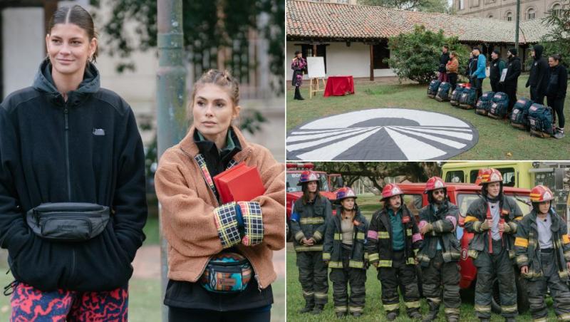 colaj Laura Giurcanu și Sânziana Negru, toate echipele America Express sezonul 6 alături de Irina Fodor și echipele în uniforme de pompieri
