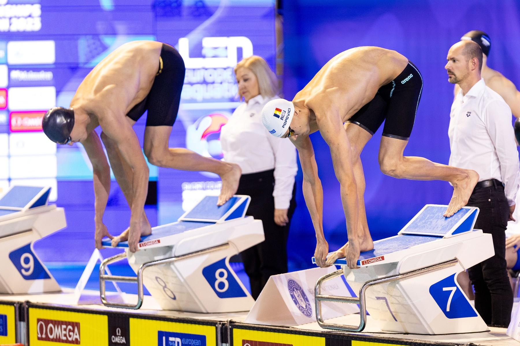 David Popovici la Campionatele Europene de înot în bazin scurt de la Otopeni