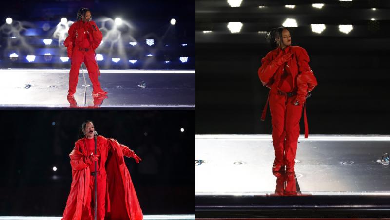 Rihanna a apărut la Super Bowl pentru show-ul din pauză, iar fanii au fost în extaz să o vadă pe artistă cu burtica la vedere. Artista este însărcinată pentru a doua oară.