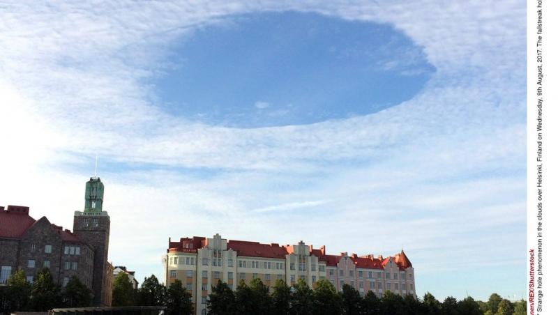 Un bărbat a filmat cercuri albe pe cer și susține că sunt făcute de extratereștri. De ce norii au găuri, de fapt