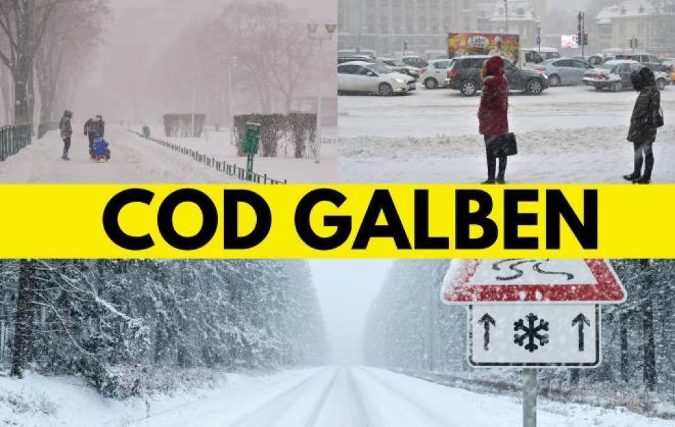 Alertă ANM! Cod Galben, temperaturile ajung până la -25 de grade Celsius în România. Ce zone ale țării sunt afectate de ger