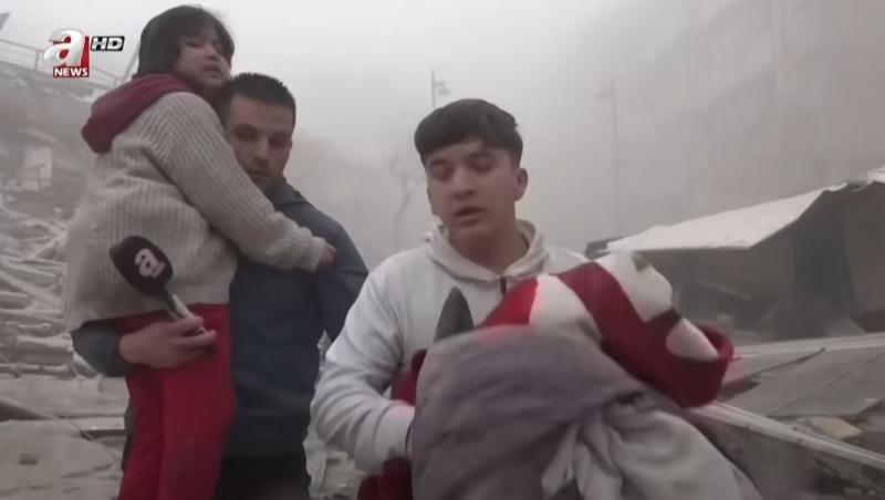 Ce a făcut un reporter pentru o fetiță în timp ce era în direct, când avea loc o replică a cutremurului care a devastat Turcia