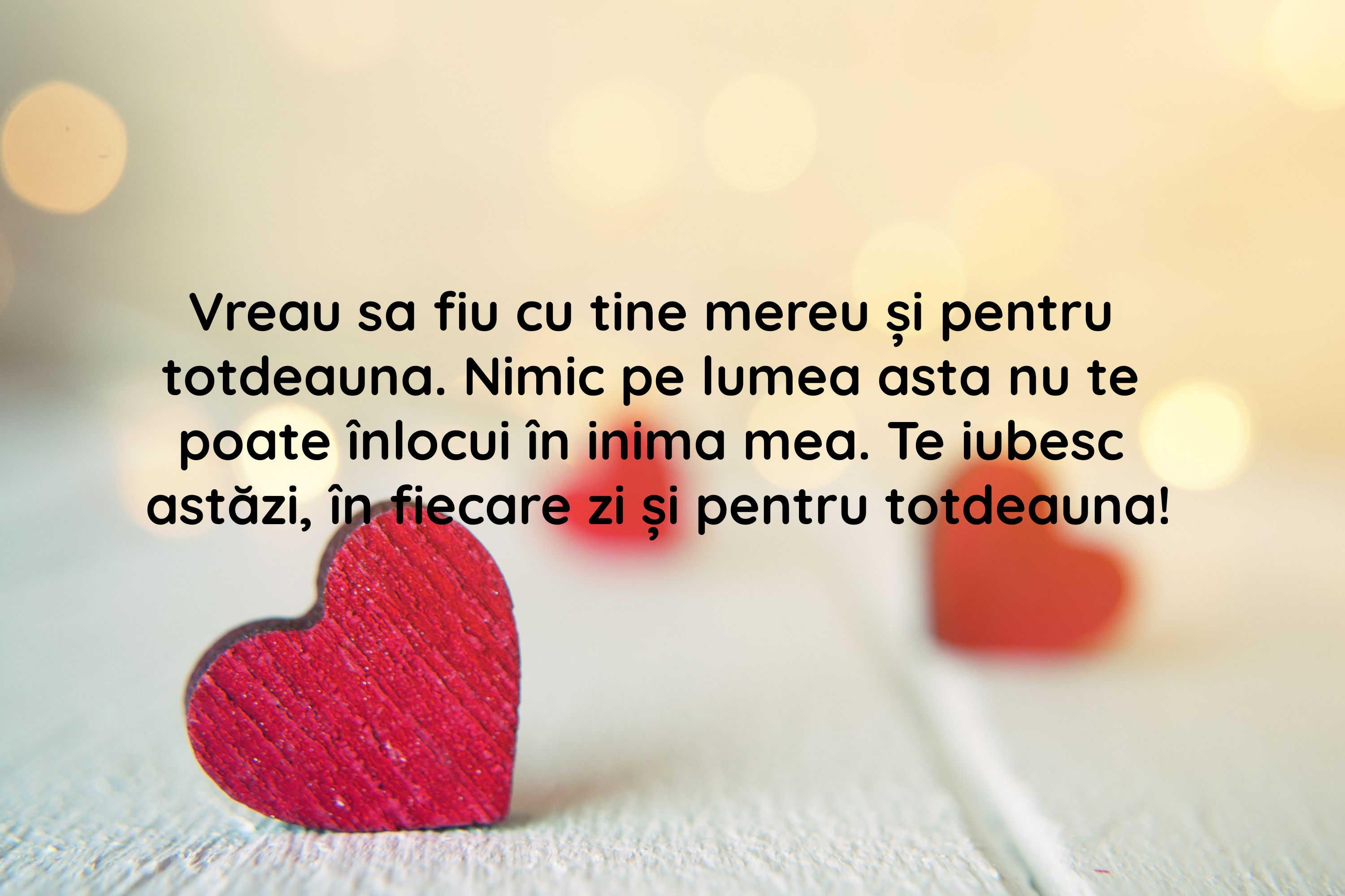 felicitare cu mesaj romantic de ziua indragostitilor pe un fundat alb cu inimi rosii