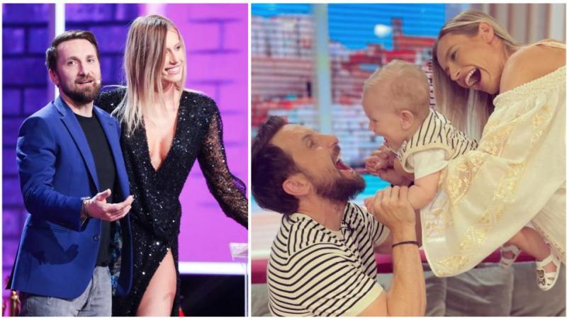 Cum i-a surprins Dani Oțil pe fiul lui și pe Gabriela Prisăcariu. Prezentatorul TV îl învață pe cel mic încă de pe acum cum să se comporte cu femeile!