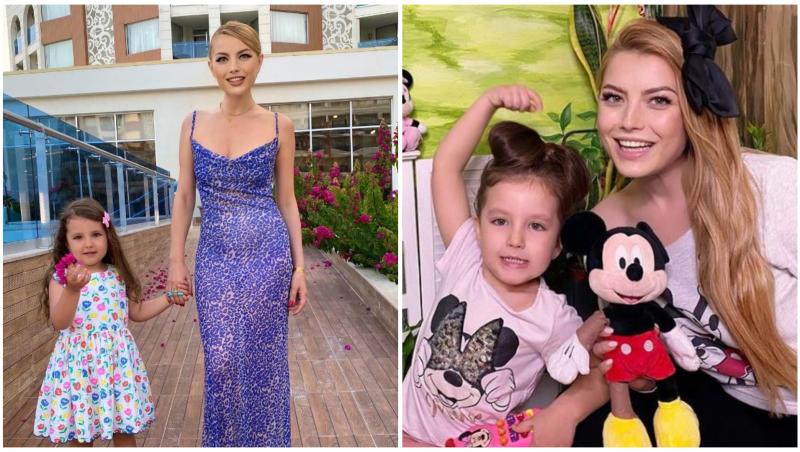 Colaj cu Elena Gheorghe și fiica ei în două ipostaze diferite