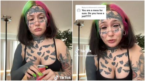 Femeia care e judecată pentru că are tot corpul plin de tatuaje a cheltuit o mică avere pe intervenții. Din ce face bani acum