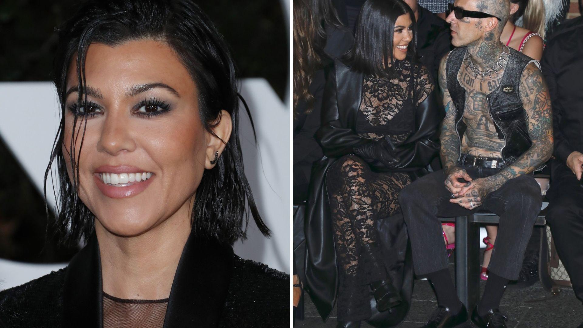 Kourtney Kardashian, cu un wet look și o dantură perfectă la vedere
