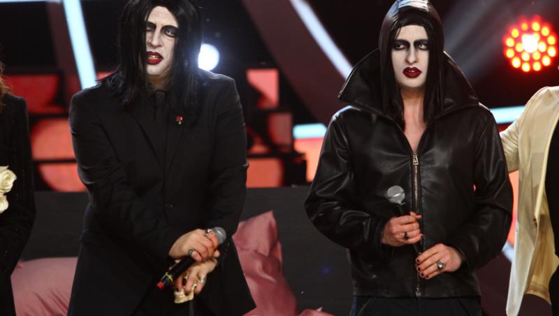 Te cunosc de undeva! 1 aprilie 2023. CRBL și Radu Țibulcă, de nerecunoscut cu transformarea în Marilyn Manson. Cum s-au descurcat