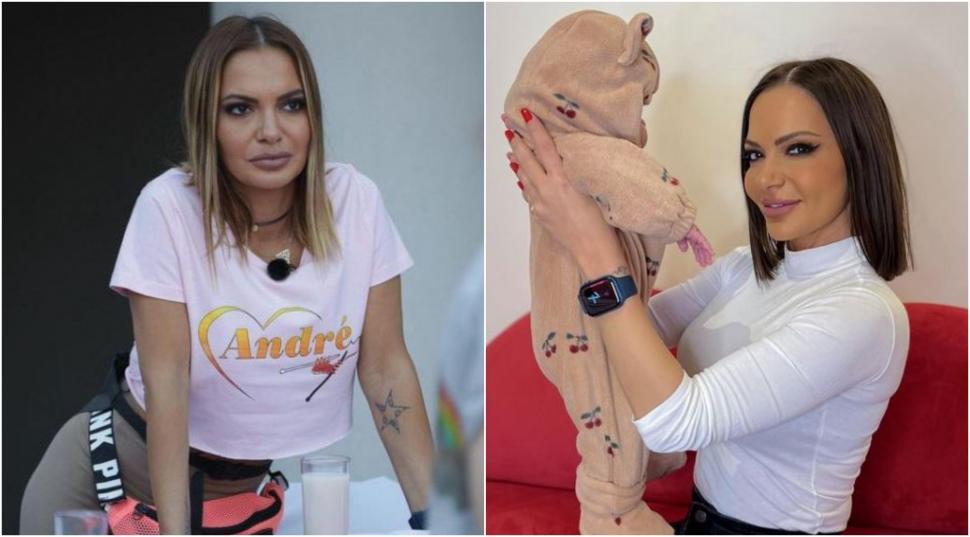 colaj foto cu andreea antonescu si fetita ei