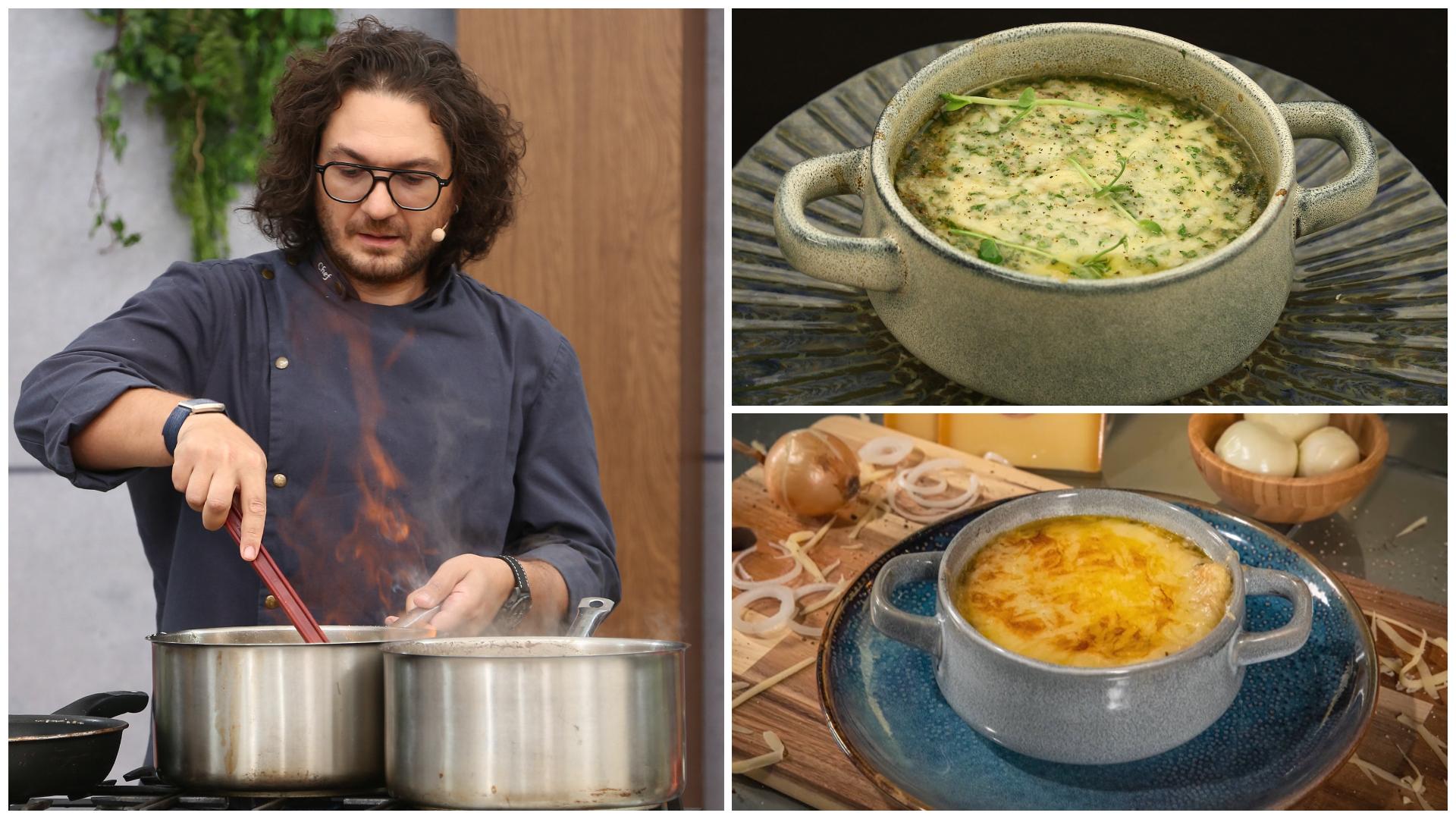 Rețeta de supă de ceapă a lui chef Florin Dumitrescu. Secretul juratului Chefi la cuțite care oferă gust preparatului