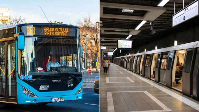 De 1 mai 2023, autobuzele și metroul circulă după un program special. Iată ce anunțuri au făcut STB și Metrorex despre orarul de luni, Ziua Muncii.