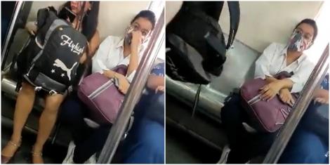 O fată a atras atenția în metrou, când a urcat așa. Un petic de material i-a acoperit posteriorul, iar filmulețul a devenit viral