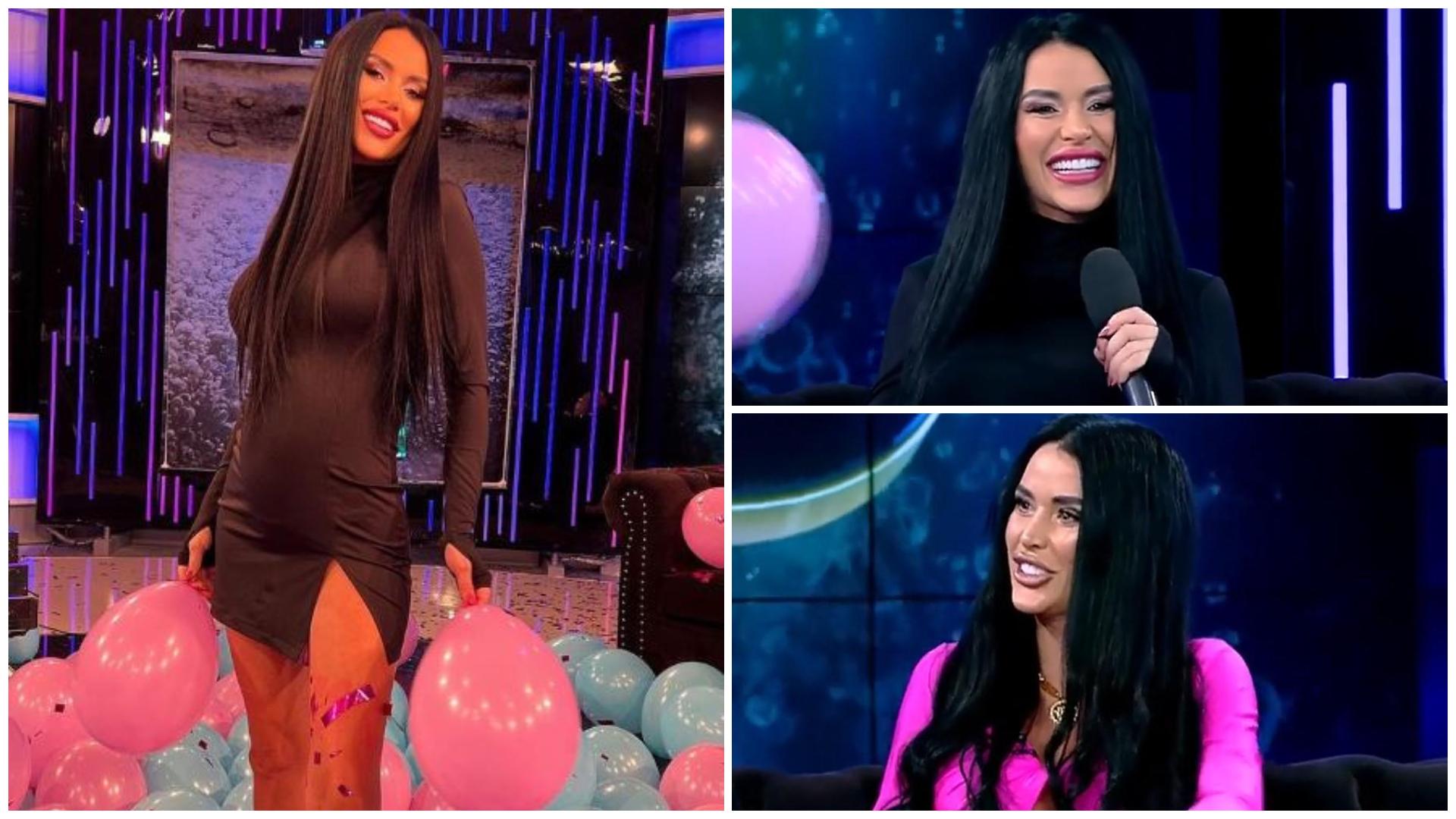 Colaj cu Daniela Crudu în trei ipostaze diferite la Xtra Night Show pe canapea