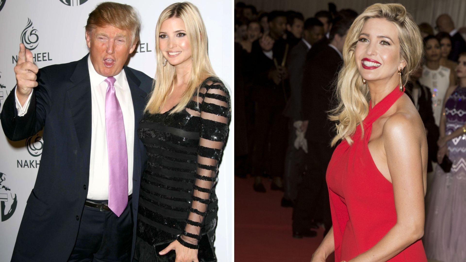 ivanka trump, într-o rochie roșie, cu umerii goi și un zâmbet ademenitor, „asortat” de un ruj roșu și un păr perfect blond