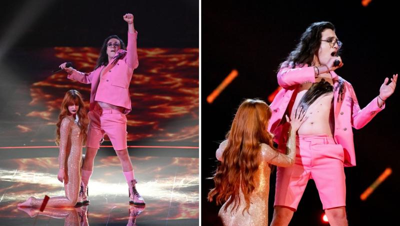 Pe scena de la Eurovision, alături de Theodor Andrei, a apărut, la un moment dat, o tănără care a dansat lasciv pe lângă el. Cine este tânăra și ce comentarii a stârnit în mediul online întregul moment.