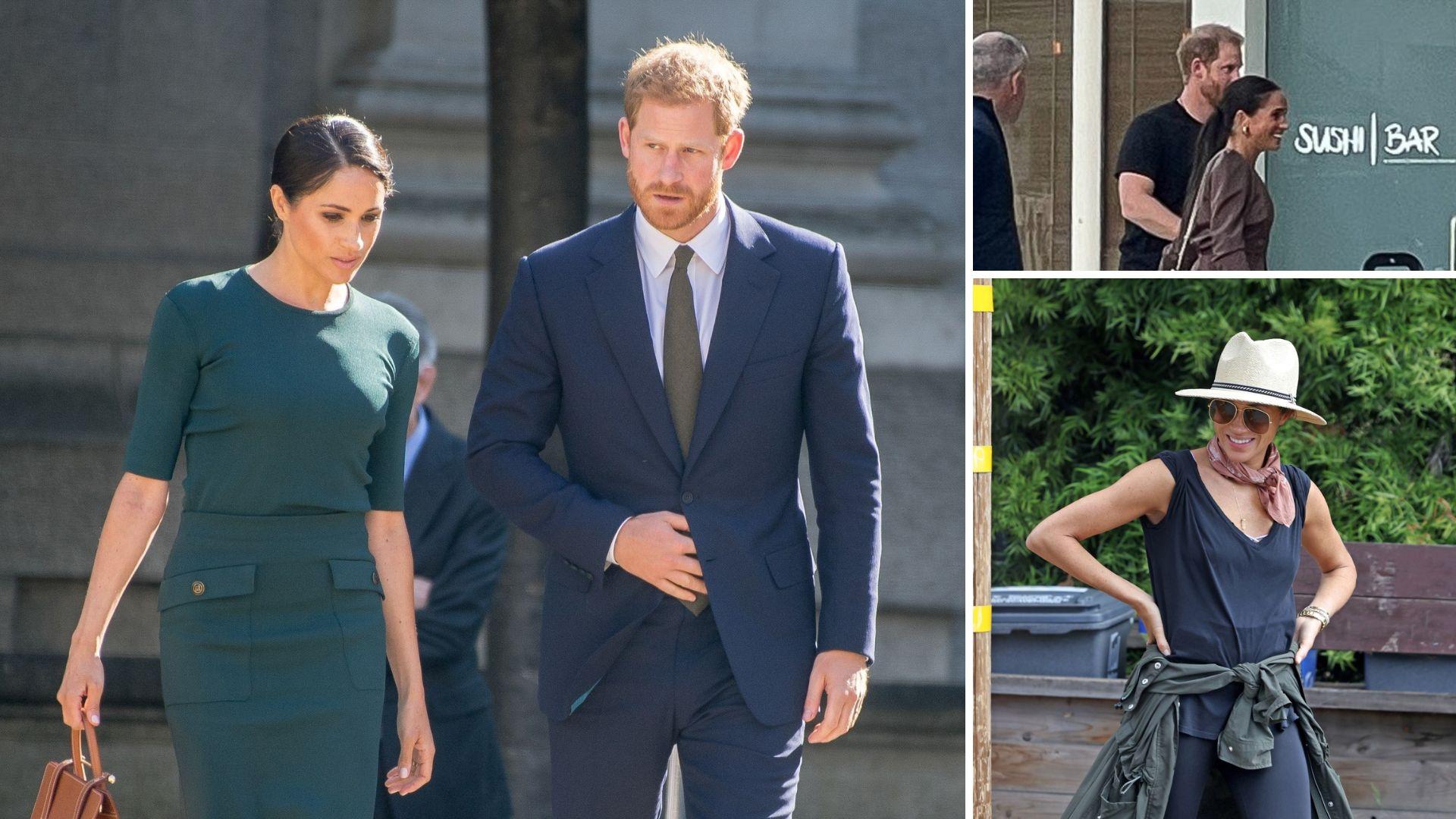 colaj foto Meghan Markle și Prințul Harry