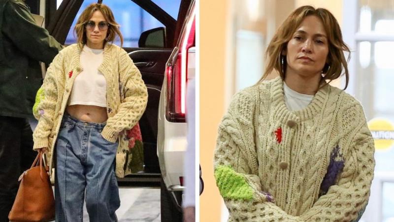 Jennifer Lopez a fost surprinsă la o ieșire obișnuită în oraș
