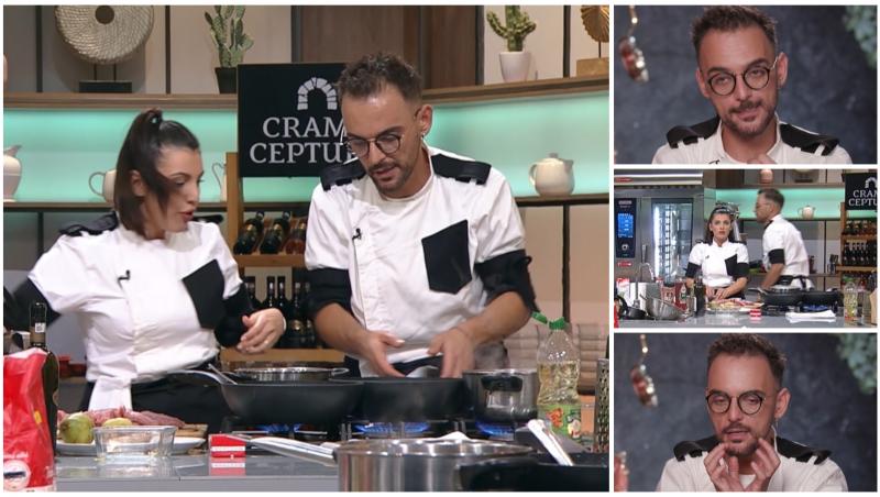 Colaj cu Amalia Esa și george Popesu în bucătăria Chefi la cuțite