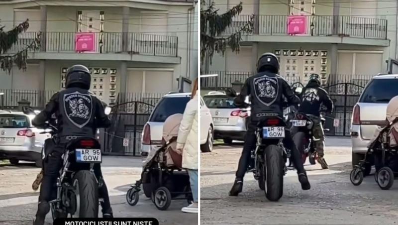Gestul impresionant al unor motocicliști a făcut înconjurul internetului. Ce au decis cei doi să facă în momentul în care au văzut o mamă care își plimba bebelușul.