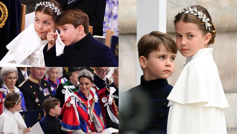 colaj foto Prințul Louis și Printesa Charlotte