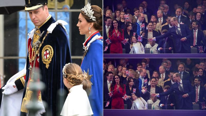 La concertul de duminică, dedicat familiei regale britanice, Prințul William și fiica sa, Prințesa Charlotte, s-au tachinat. Iată ce imagini au surprins paparazzi.