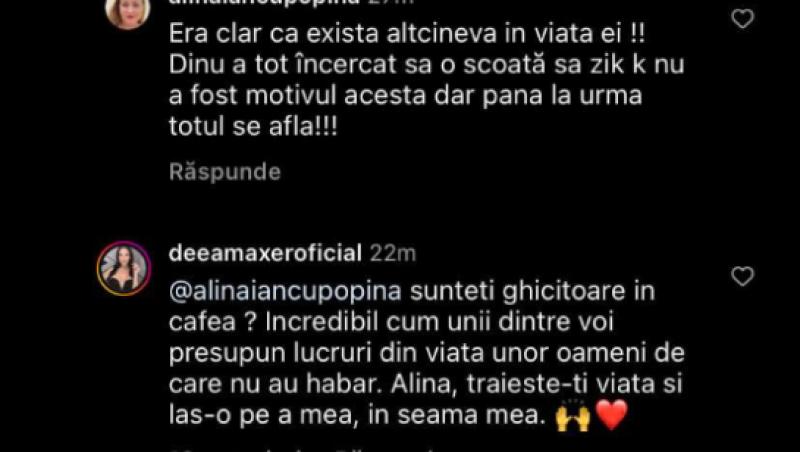 Deea Maxer a izbucnit după ce fost pusă la zid de internauți pentru că s-a afișat cu noul iubit. Replica acidă dată unei fane