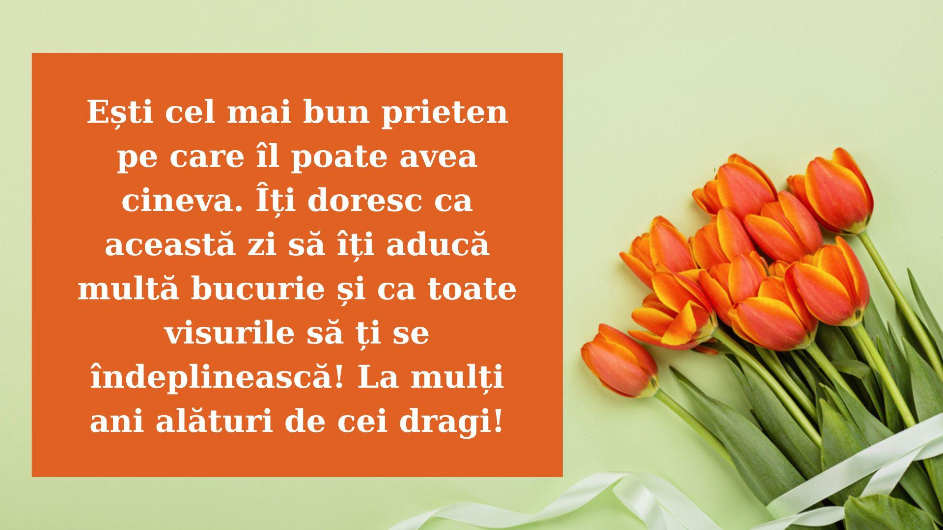 chenar cu mesaj text de rusalii 2023 pe o felicitare cu flori