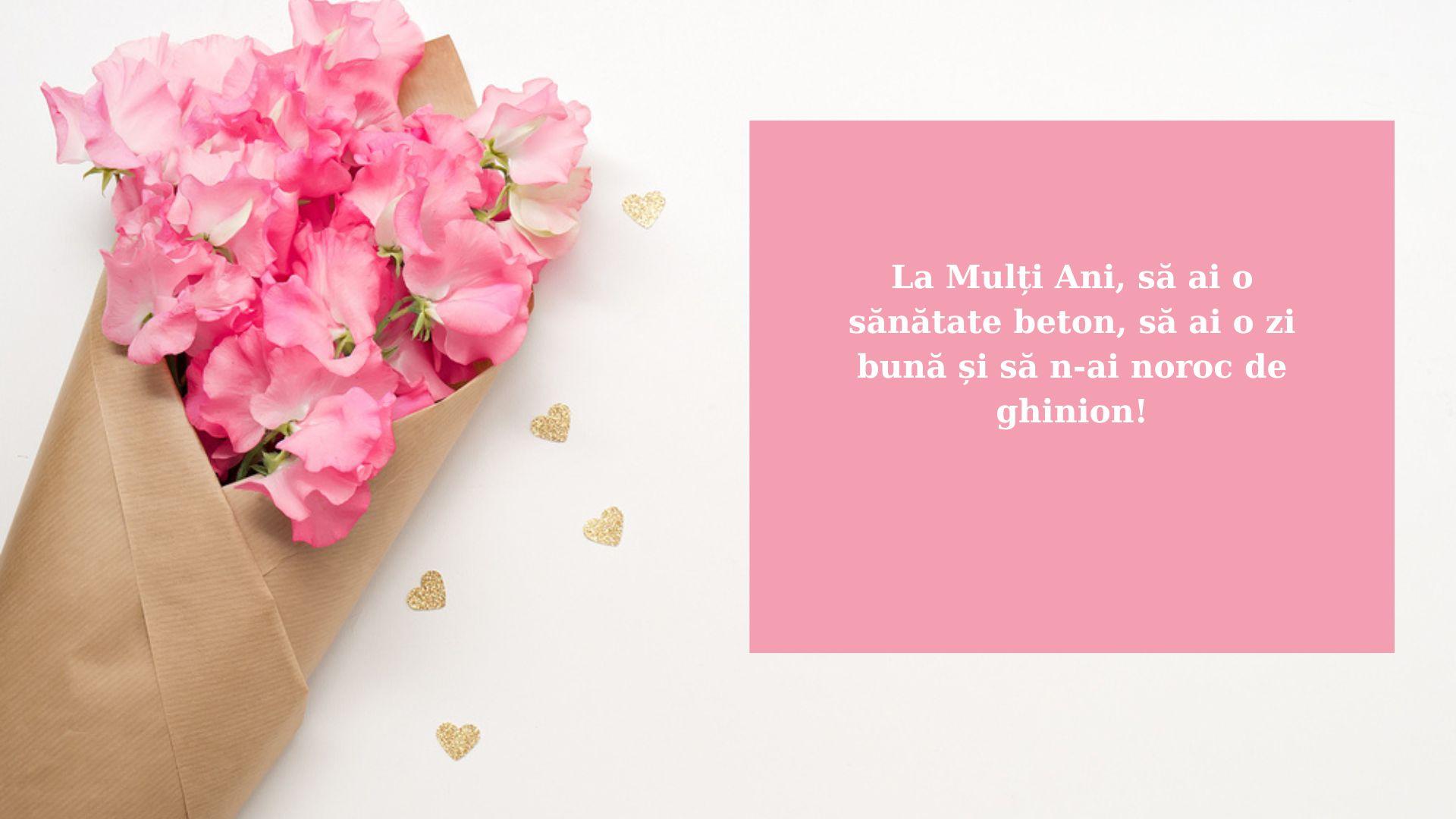 mesaj text pe o imagine ilustrata cu flori roz
