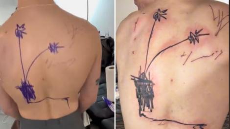 Nu o să îți vină să crezi cât l-a costat pe acest bărbat tatuajul din imagine! Suma a creat mari controverse în rândul oamenilor