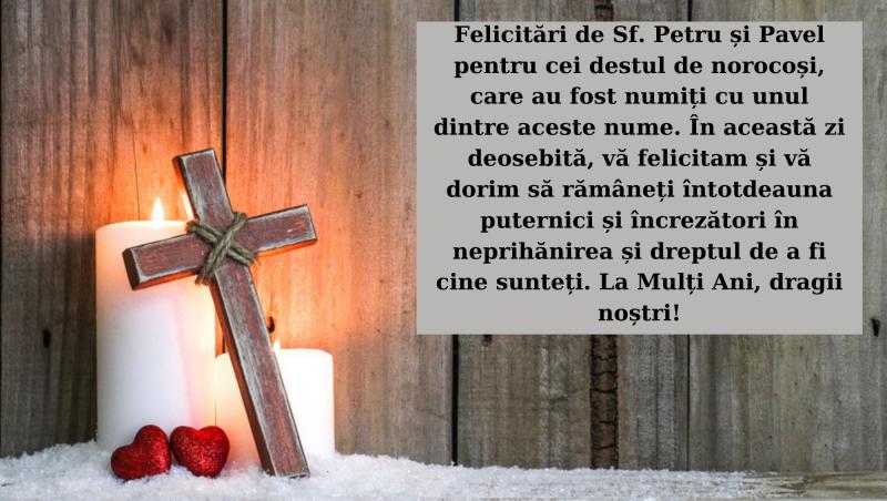 Felicitări de Sf. Petru și Pavel. Cele mai frumoase imagini cu urări de ”La mulți ani” pentru sărbătoriți