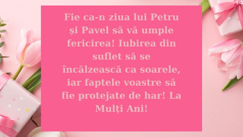 Felicitări de Sf. Petru și Pavel. Cele mai frumoase imagini cu urări de ”La mulți ani” pentru sărbătoriți