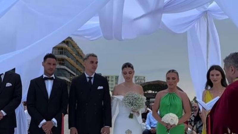 Nuntă mare în fotbal! Cristi Manea de la CFR Cluj s-a căsătorit cu Irina Deaconescu. Ce locație de nuntă luxoasă au ales 
