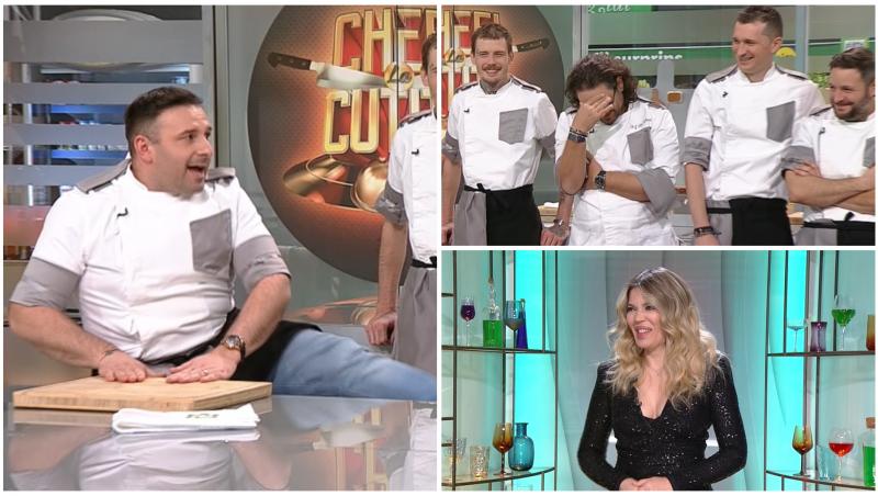 Colaj cu Stelian Nistor în platoul Chefi la cuțite cu Gina Pistol și Florin Dumitrescu