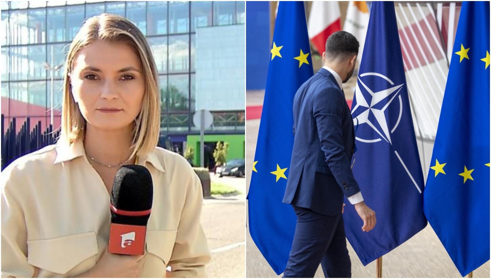 imagine cu Bianca Iacob reporter observator la Summitul NATO de la Vilnius