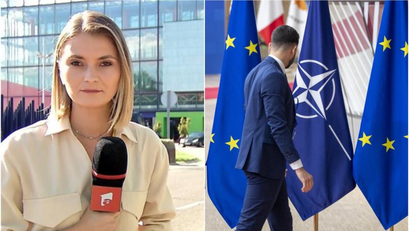 imagine cu Bianca Iacob reporter observator la Summitul NATO de la Vilnius