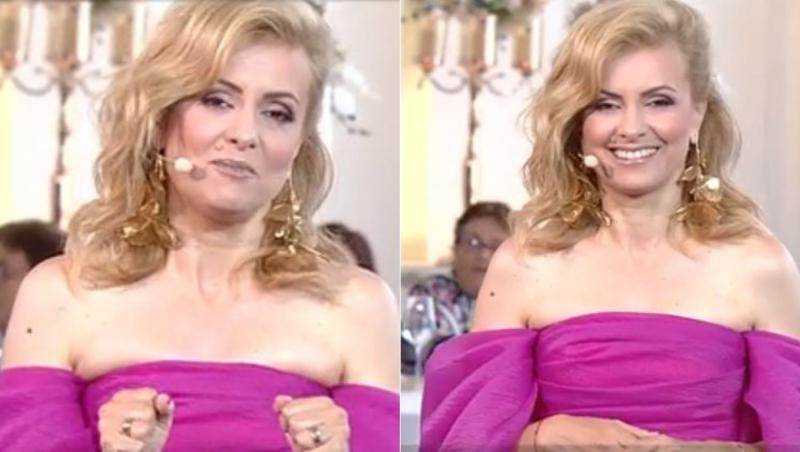 În Finala Mireasa sezon 7, de pe 10 iulie 2023, Simona Gherghe a strălucit. Prezentatoarea a purtat o rochie roz, care i-a pus în evidență trăsăturile frumoase.