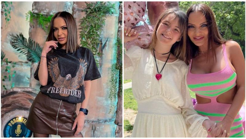 Colaj cu Andreea Antonescu în două ipostaze diferite alături de fiica ei cea mare