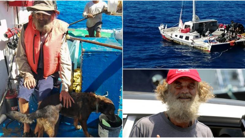 Un bărbat și cățelușa lui au plutit trei luni, în derivă, prin ocean. Explicația incredibilă pentru care nu a cerut ajutorul